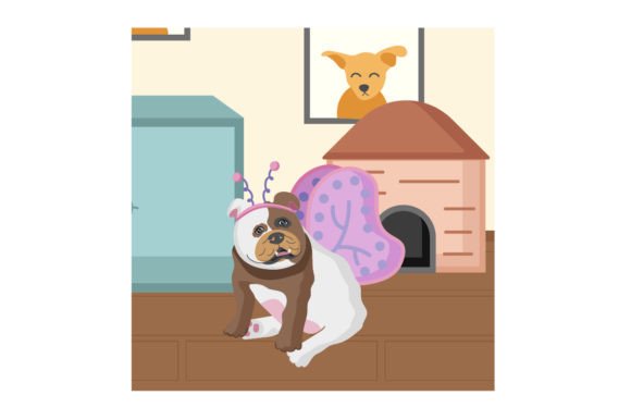 Download English Bulldog Wears Butterfly Costume - Butterfly costume Collection