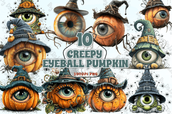Download Creepy Eyeball Pumpkin PNG - Eyeball Collection